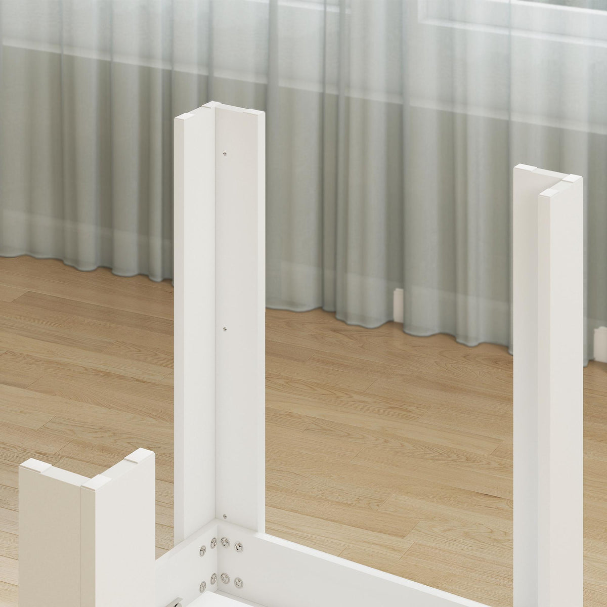 Extendable Dining Table, 140-180 x 80 cm, White