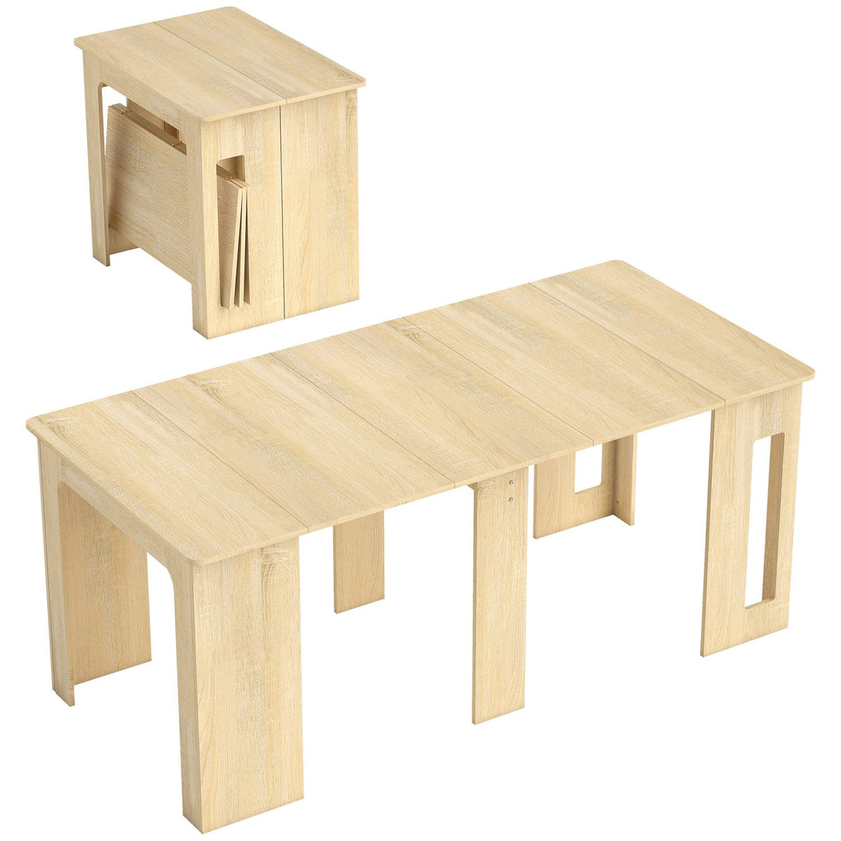 Extendable Dining Table, Chipboard, 60-180 x 85 x 75 cm, Natural