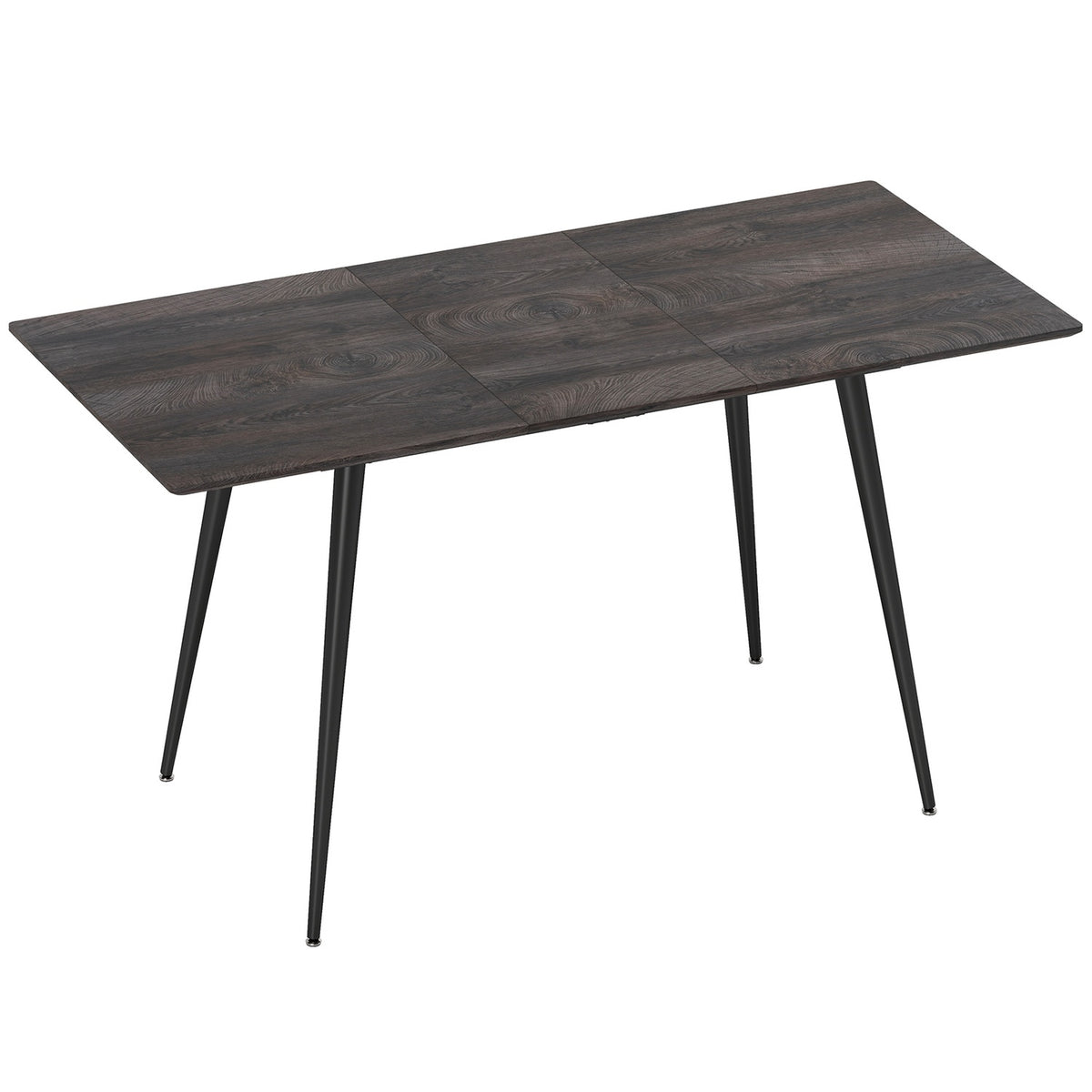 Extendable Dining Table for 6-8, Steel Legs, MDF Top