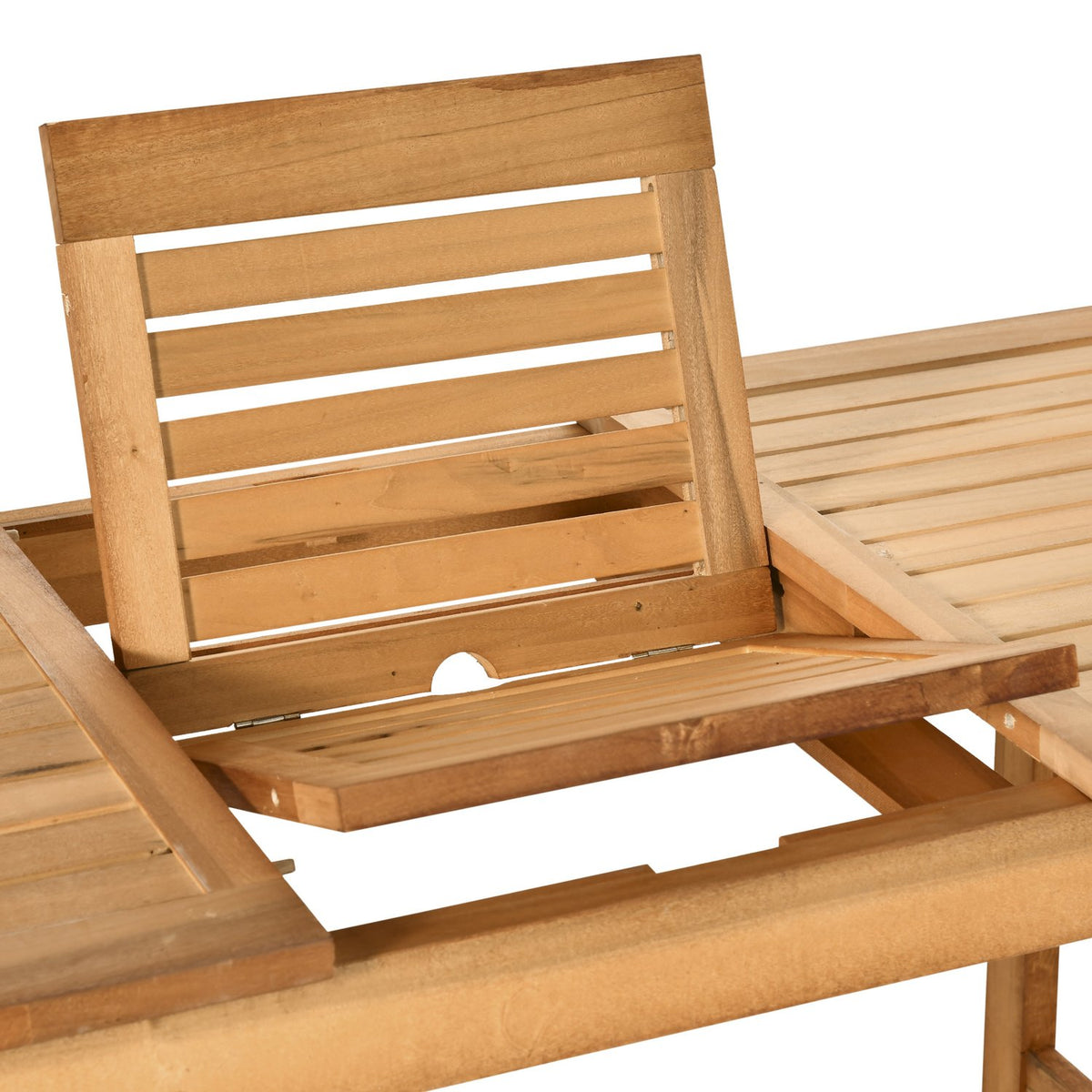 Extendable Table Weatherproof Garden Table Made Of Fir Wood, Dining Table For Garden, Extendable, Brown, 160/120X70X72Cm