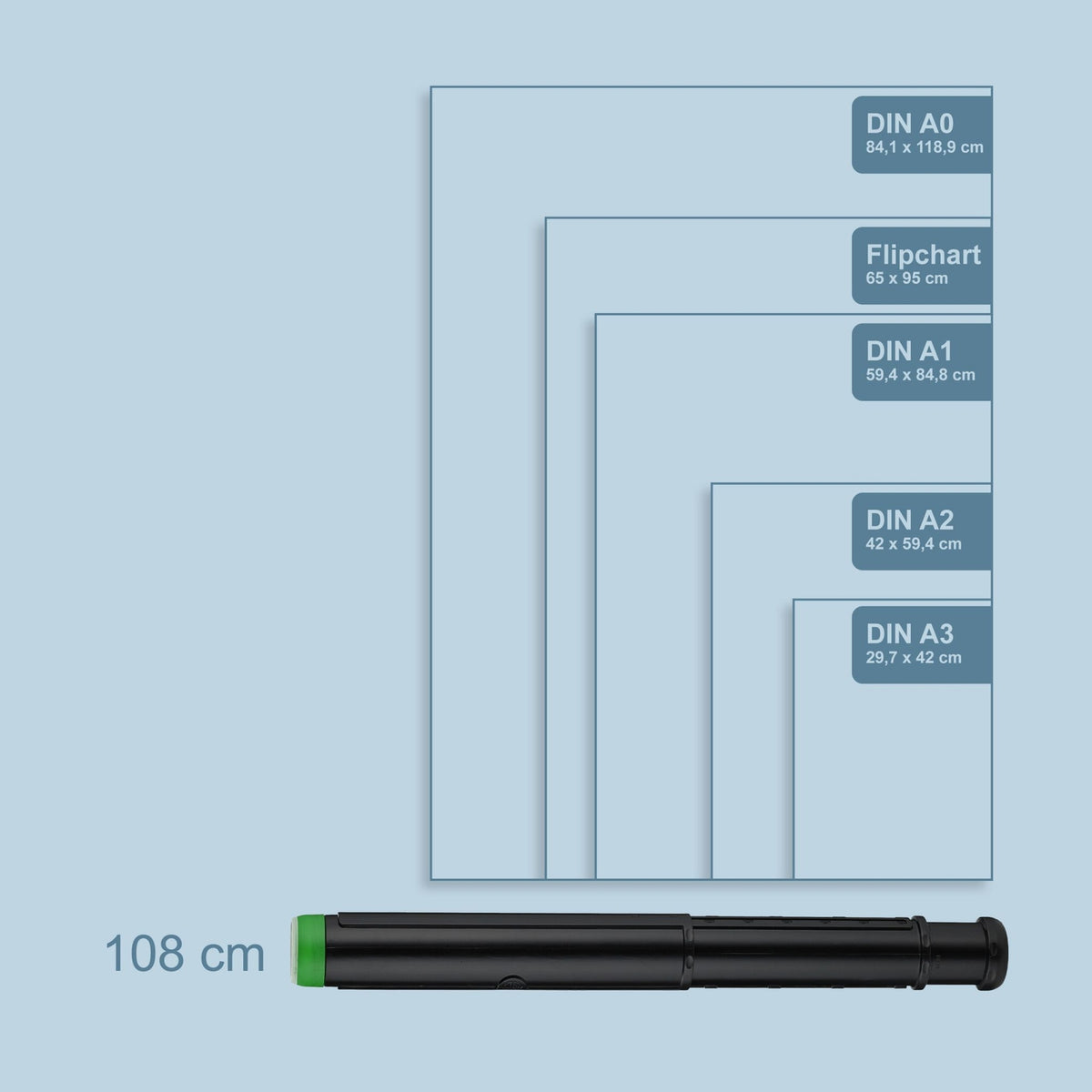 Extendable Telescopic Poster Tube with Strap