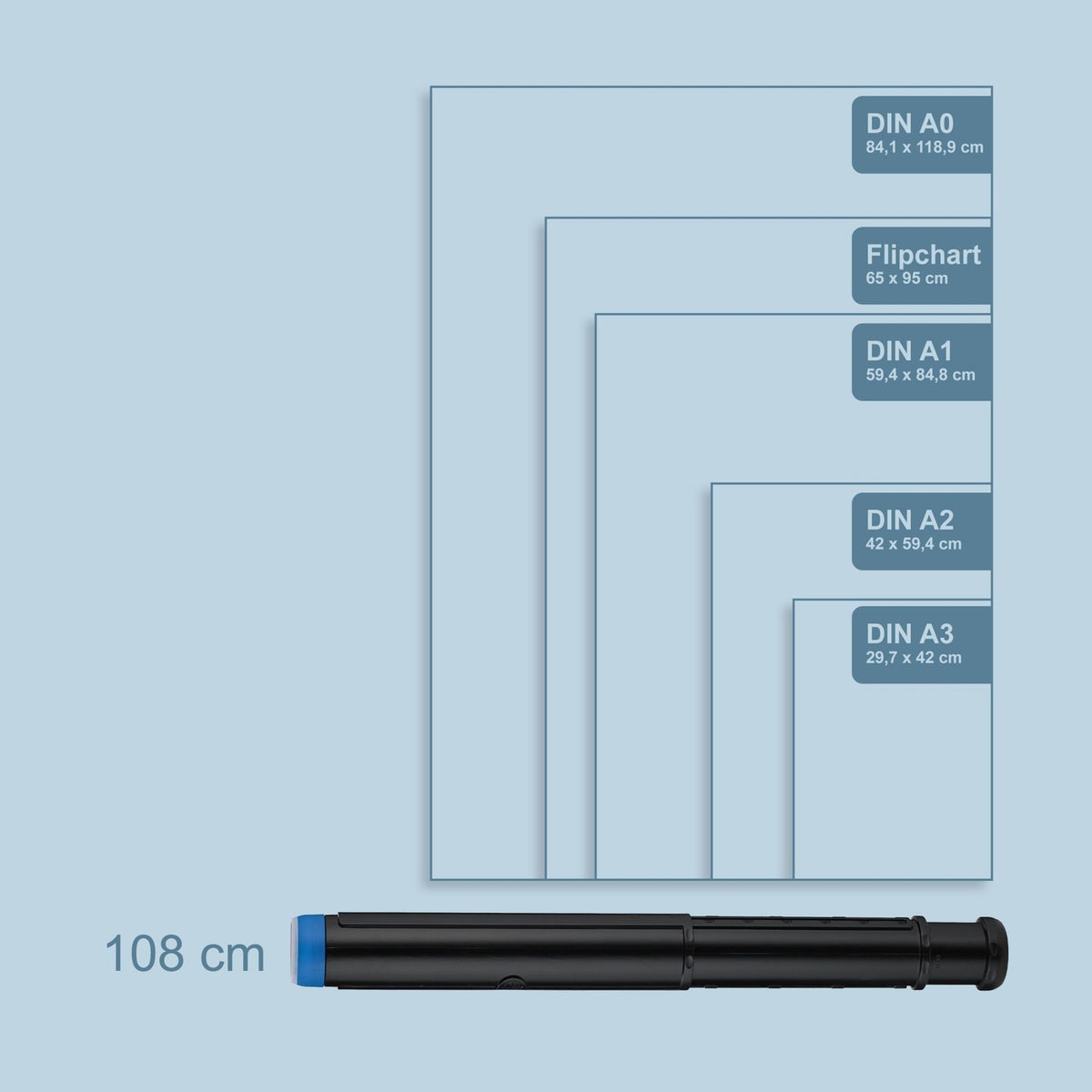 Extendable Telescopic Poster Tube with Strap