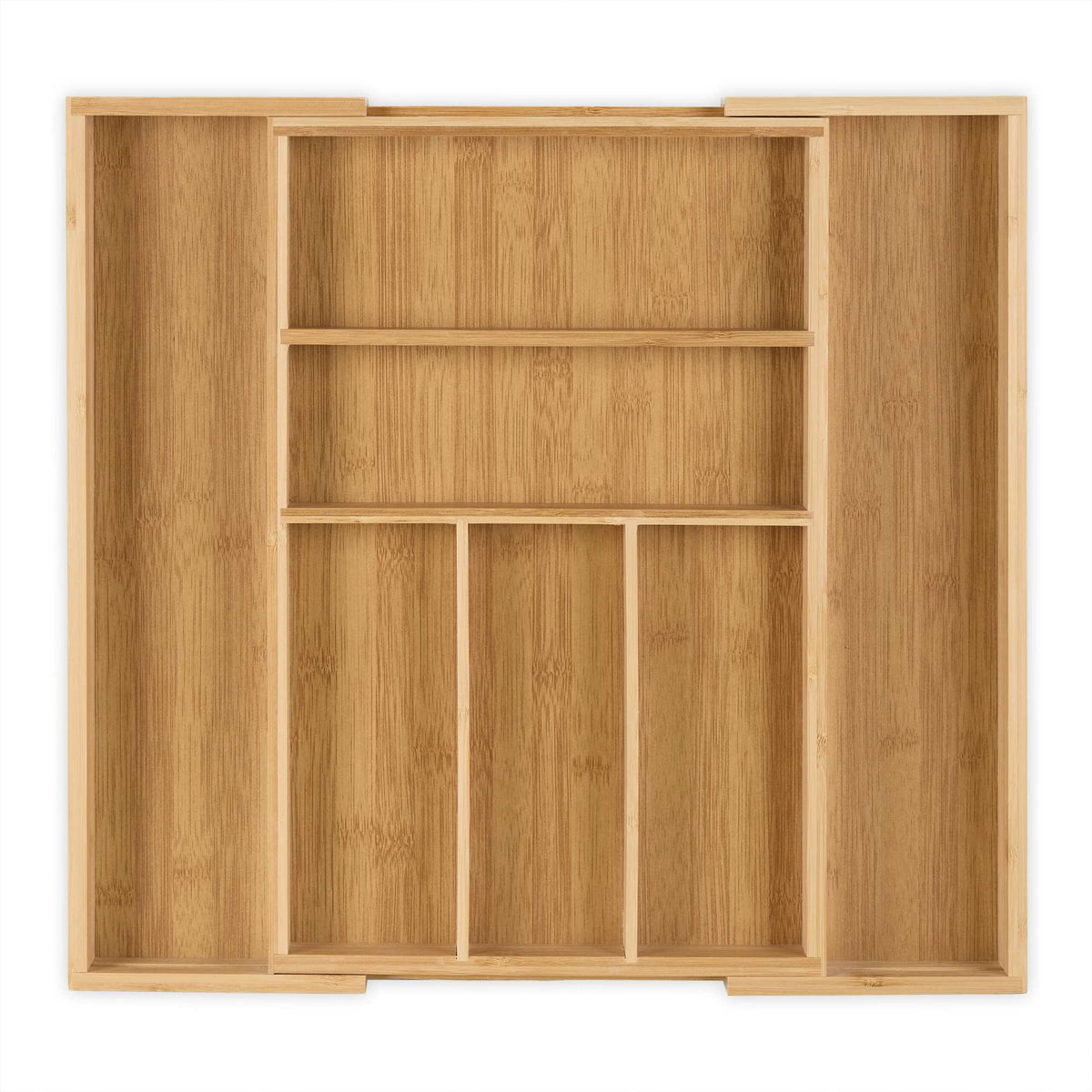 Extendable bamboo cutlery box size M