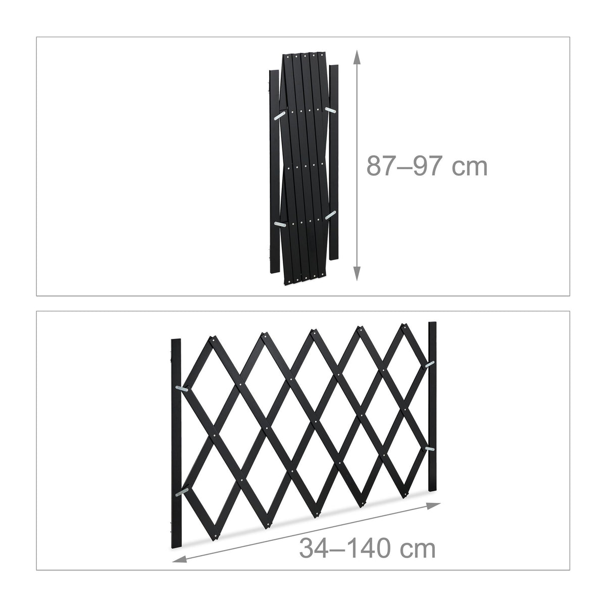 Extendable dog grid Black