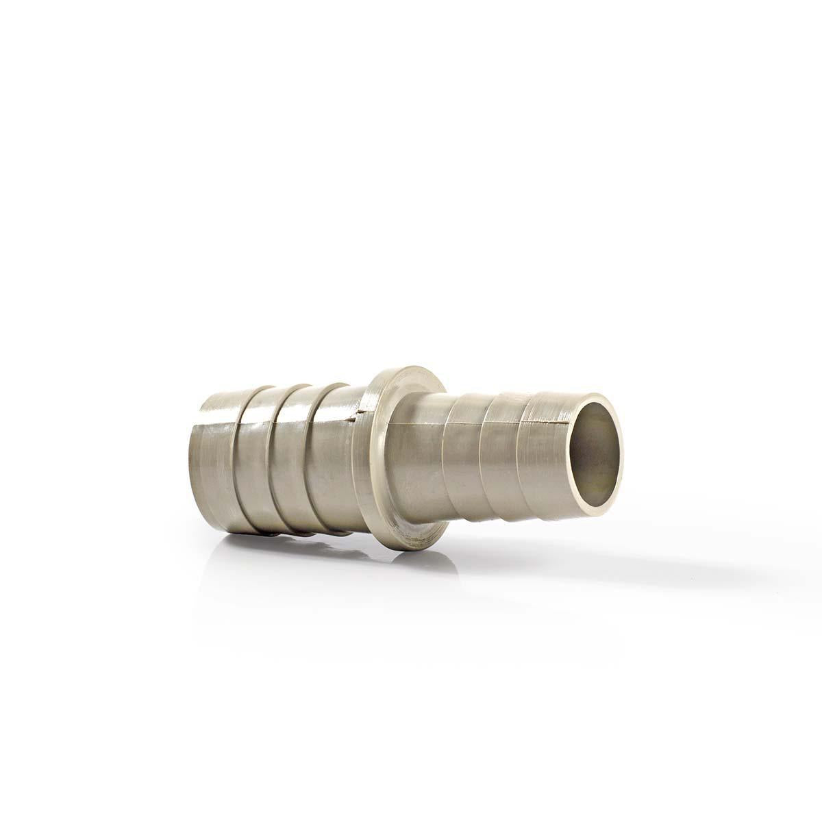 Extension piece with 2 hose clamps | 19mm | 22 mm | Grey/Metal