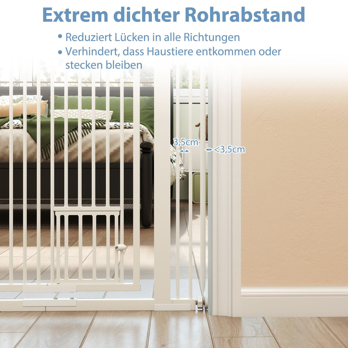 Extra Tall Pet Gate, Metal, 77-104 cm Wide, 171 cm High