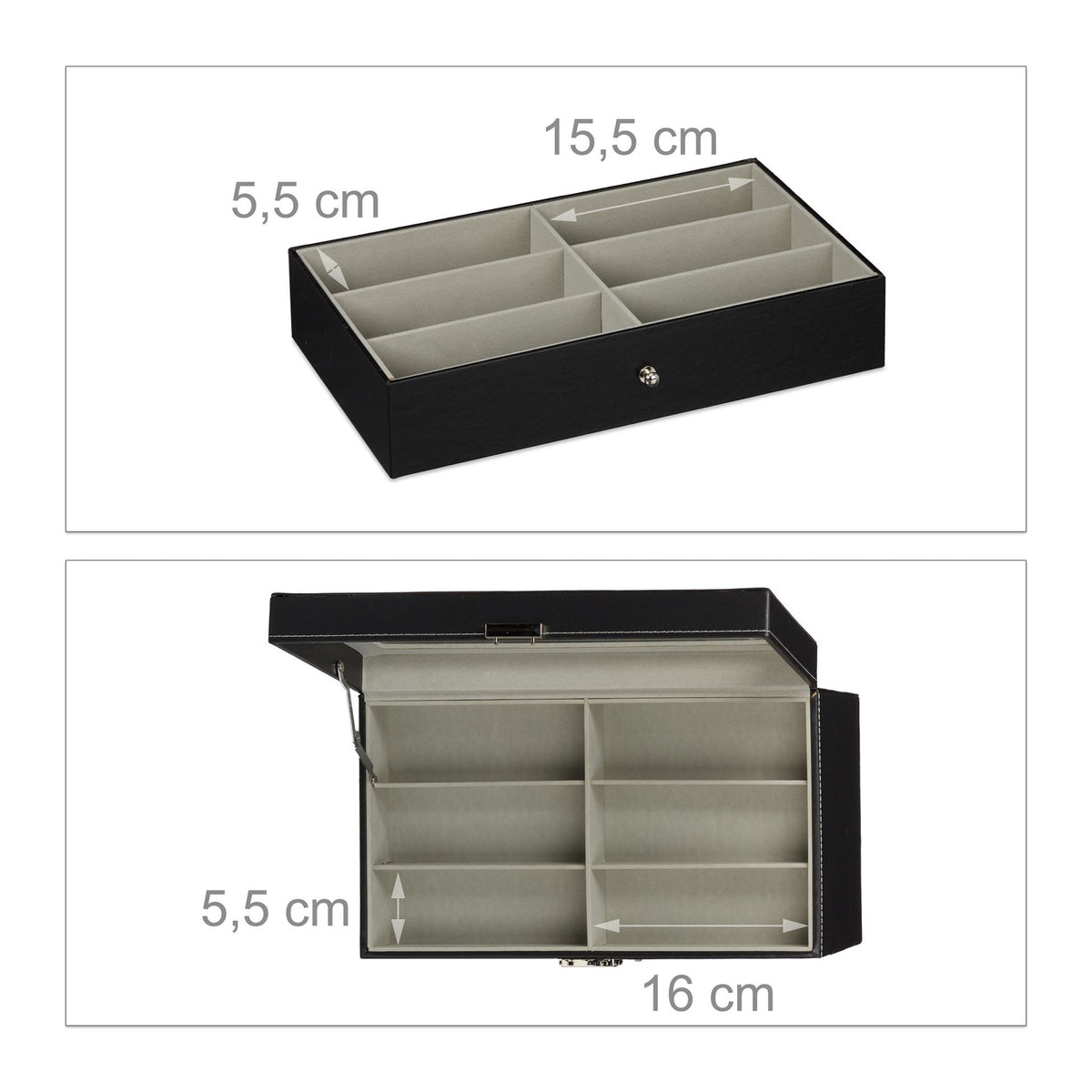 Eyeglass storage for 18 pairs
