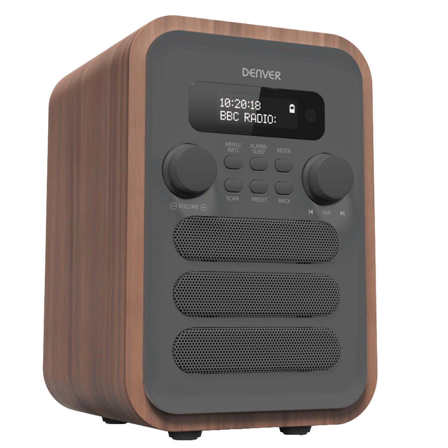 FM/DAB+ Radio Bluetooth Wood/grey