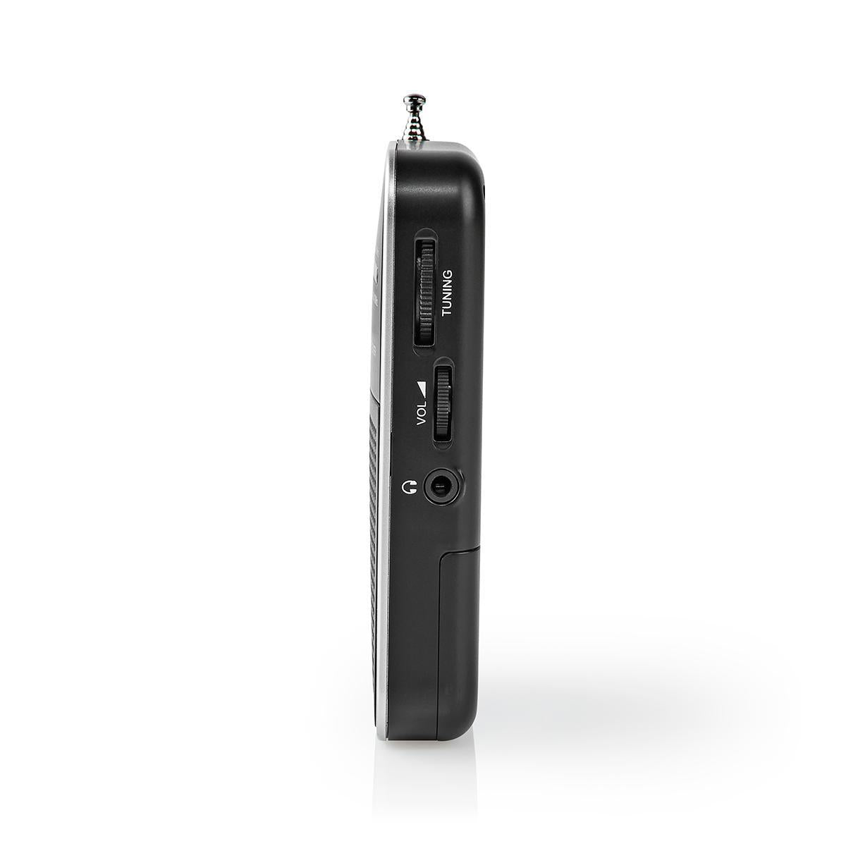 FM Radio | Portable design | AM / FM | Battery powered | Analog | 1.5 W| Black White Screen | Bluetooth® | Headphone jack | Aluminum / Black