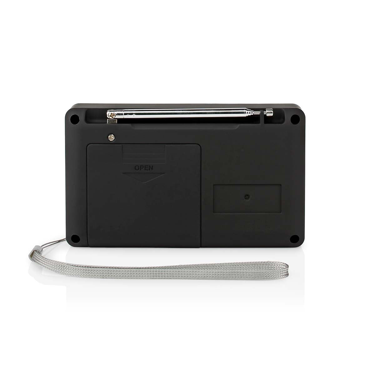 FM Radio | Portable design | FM | Battery operated / Power adapter | Digital | 3.6 W| Screen Size: 2.0 " | Black White Screen | Headphone Jack | Gray / Black