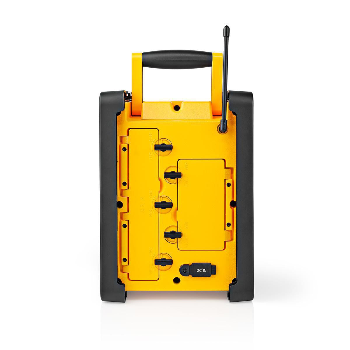 FM Radio | Radio at the Workplace | FM | Battery operated / Power adapter | Digital | 15 W| Screen Size: 2.2 " | Blue White Screen | Bluetooth® | IPX5 | Carrying Handle | Yellow / Black