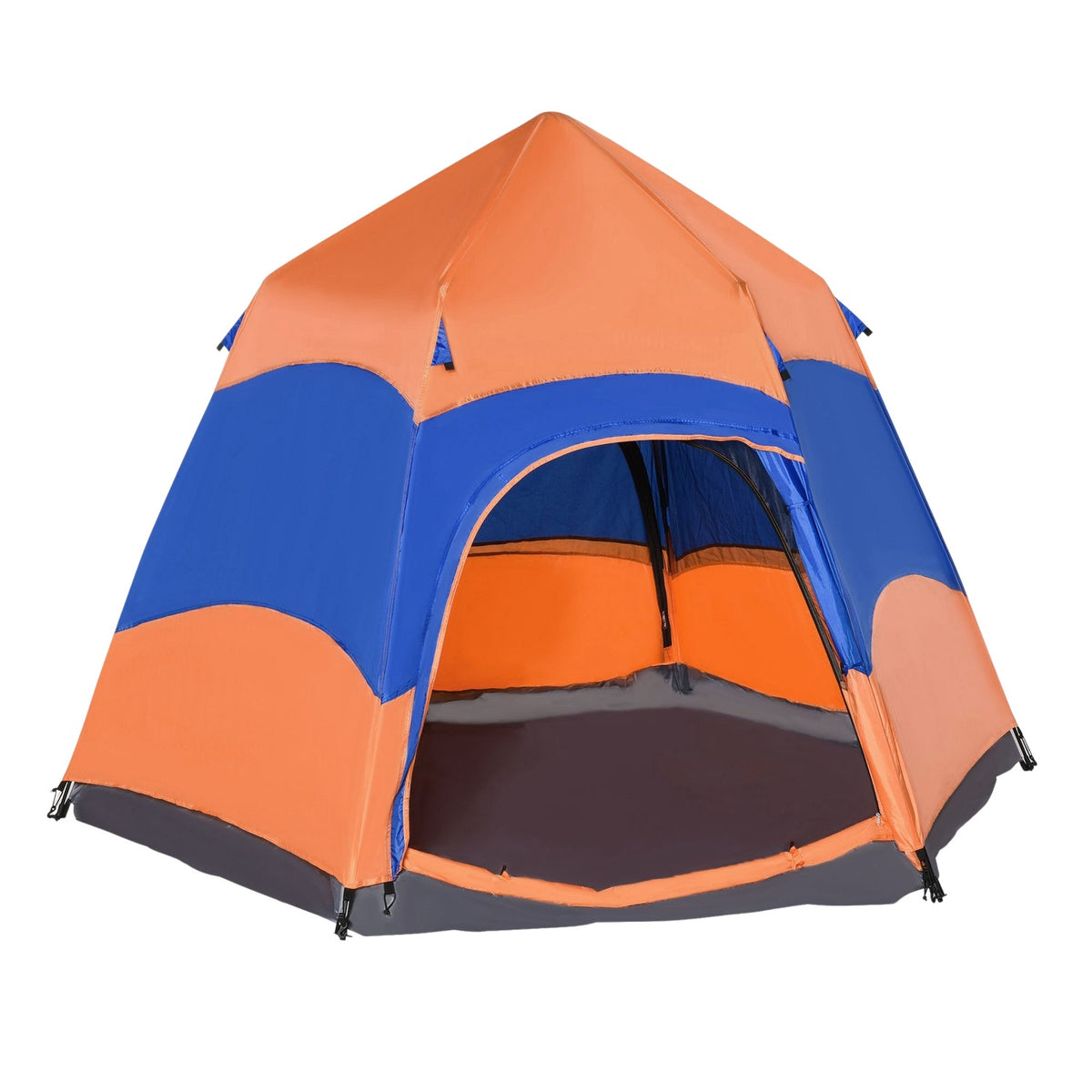 Family Tent Quick-Up Tent Double Wall Tent For 4-6 People 4 Seasons Waterproof With Mosquito Net 2 Doors