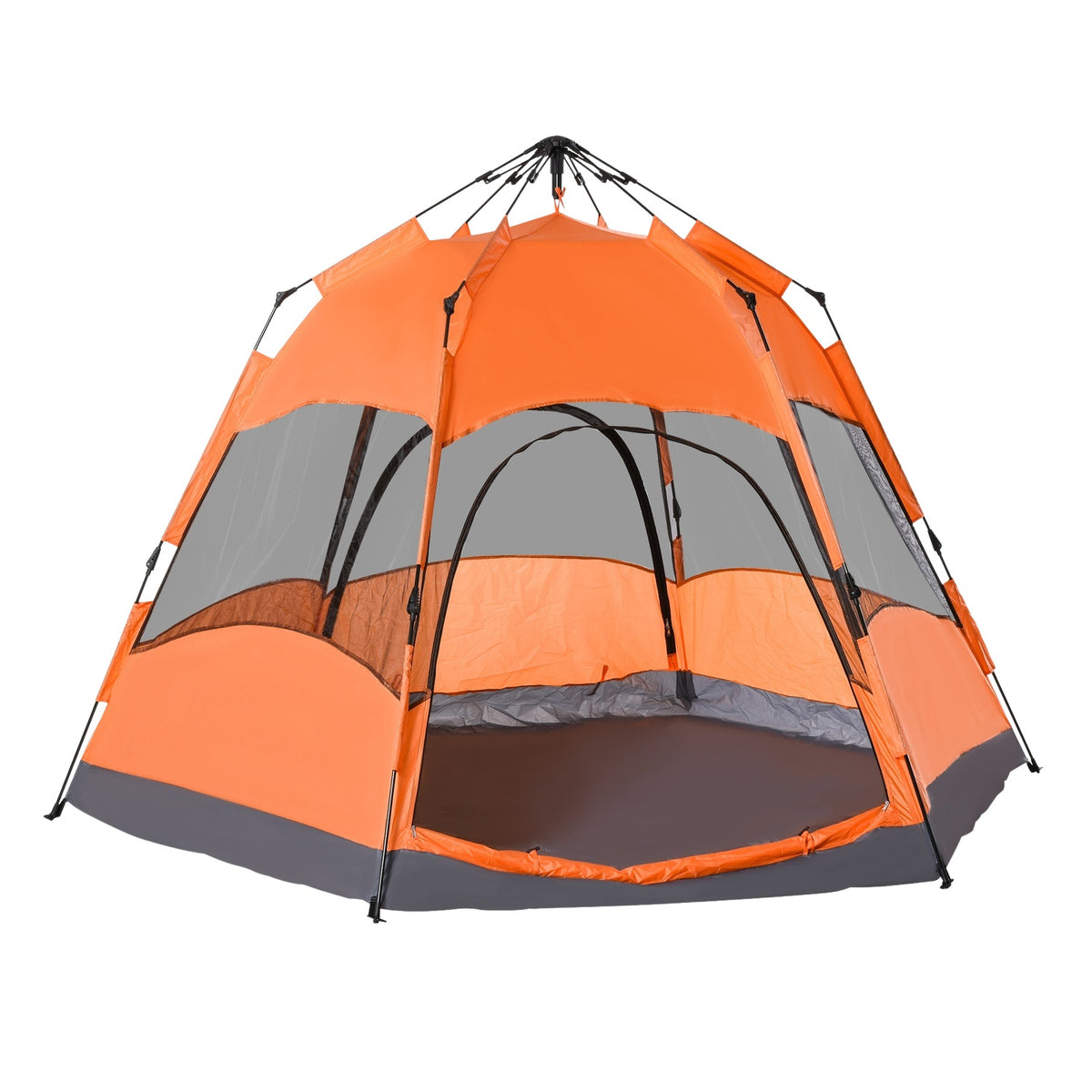 Family Tent Quick-Up Tent Double Wall Tent For 4-6 People 4 Seasons Waterproof With Mosquito Net 2 Doors