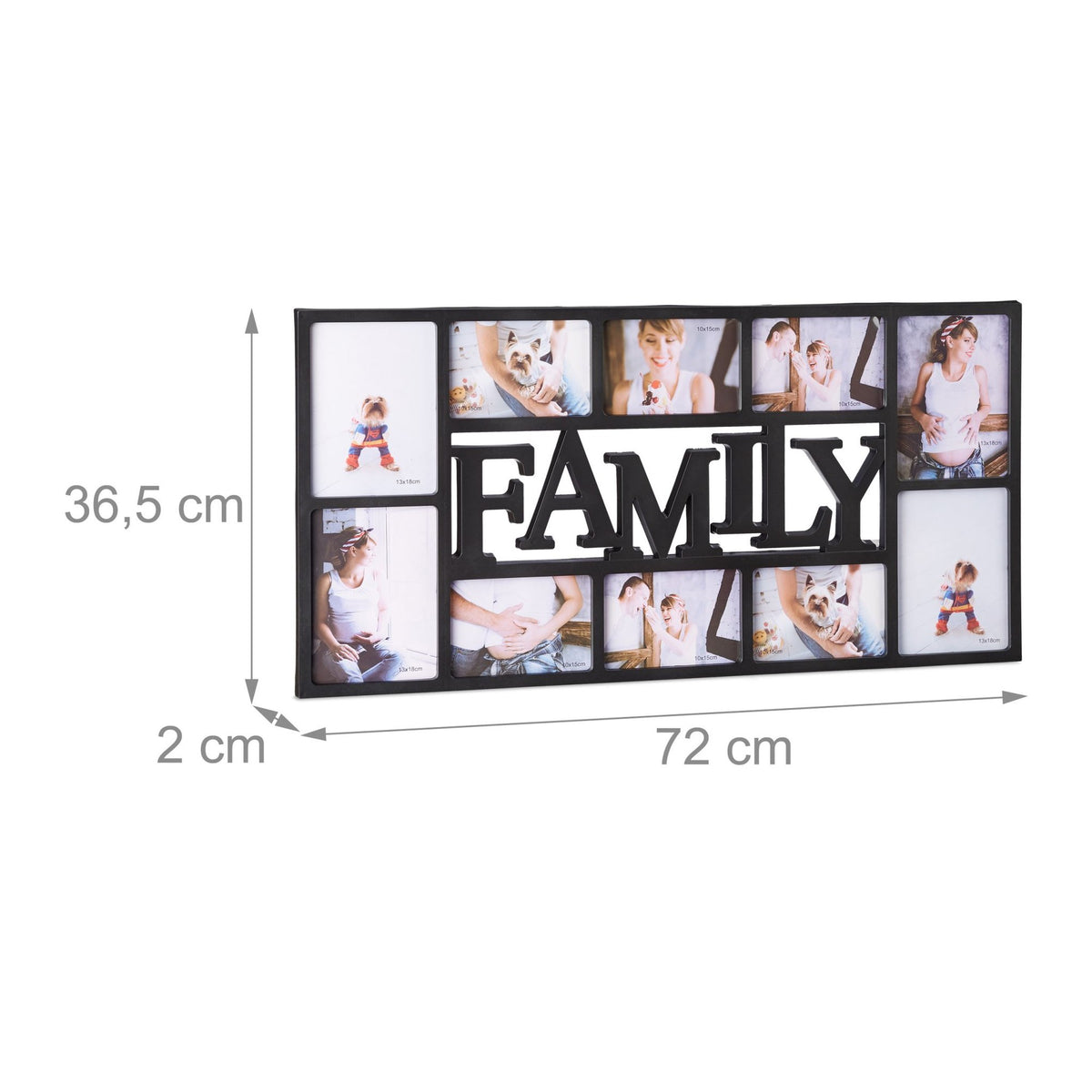 Family collage frame for 10 photos