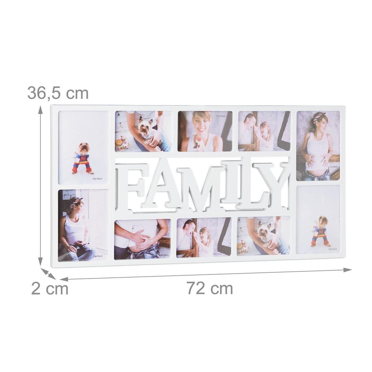 Family collage frame for 10 photos