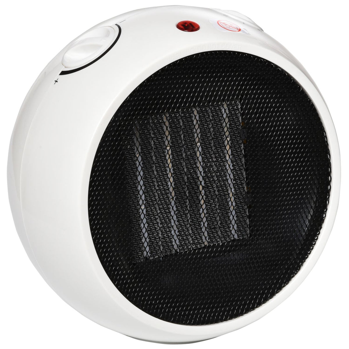 Fan Heater Electric Heater Heater Heater Heat 900W/1500W Pp Plastic White + Black 22 X 18.5 X 21 Cm
