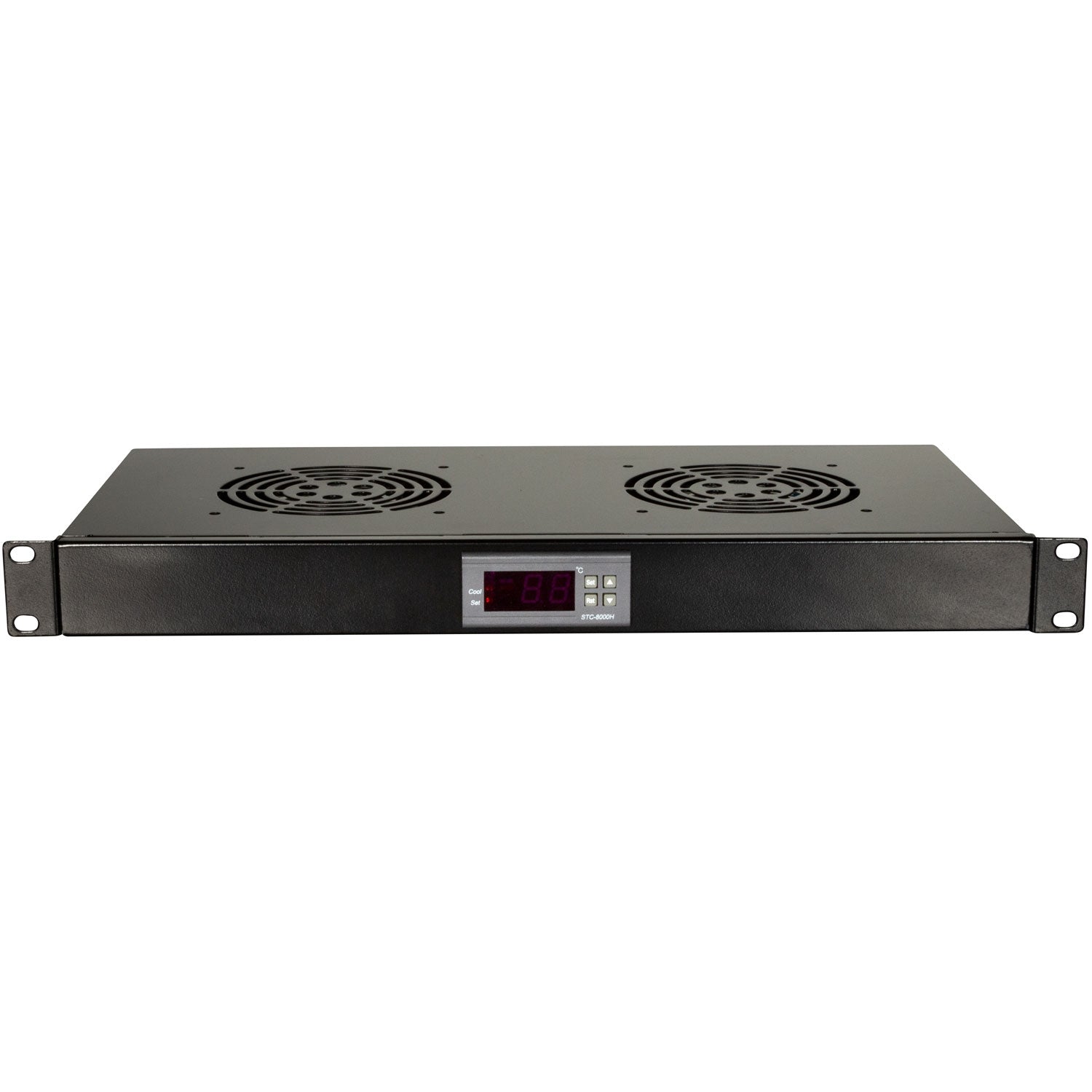 Fan unit for 19" rack 2 fans 25 dBA U1 Black