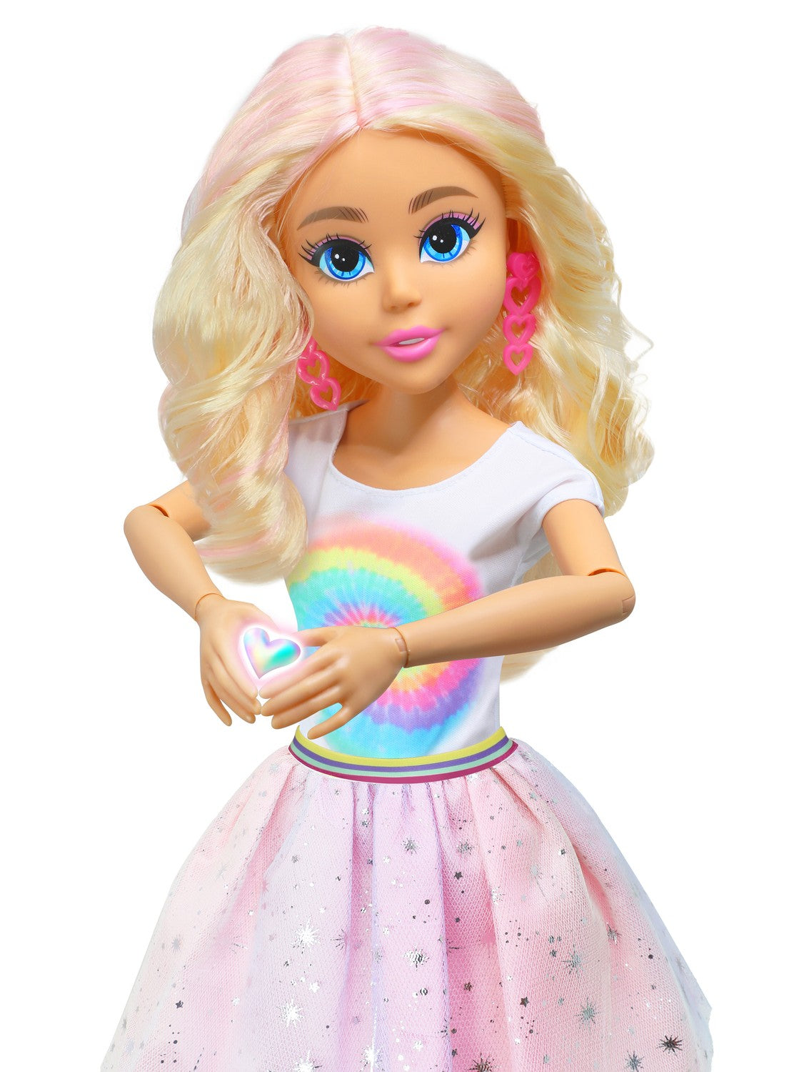 Fashion Doll 70cm with Glitter Skirt and Earrings