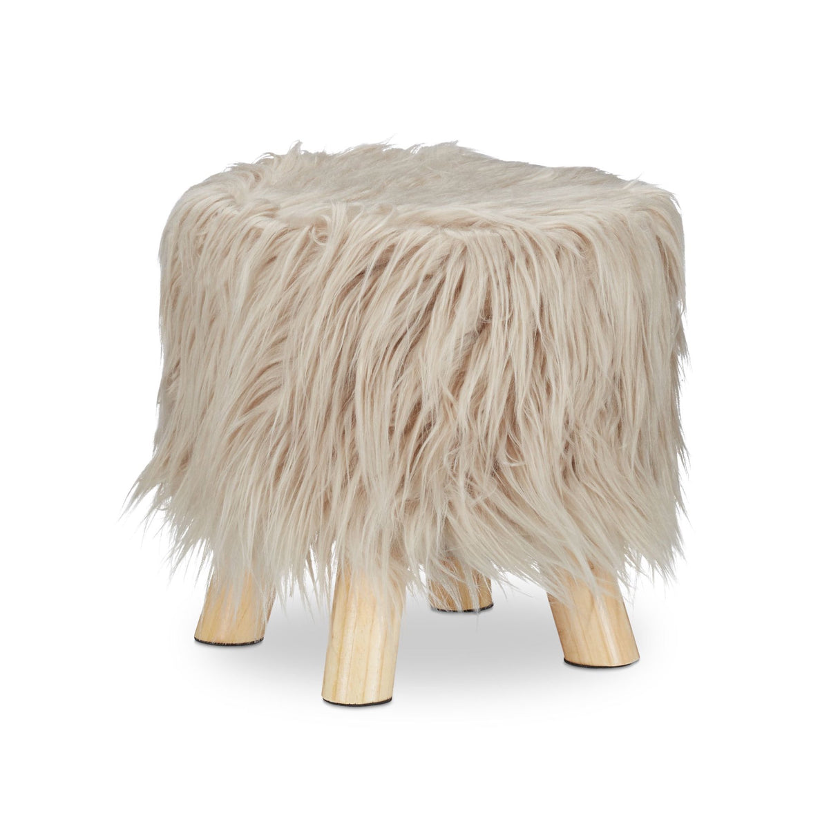 Faux Fur Footstool