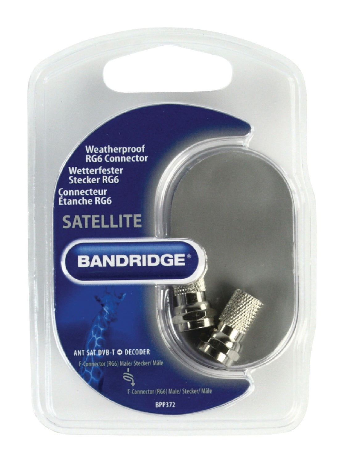 F connector weatherproof RG6 Male Silver