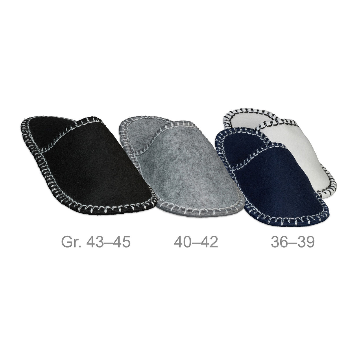 Felt Guest Slippers Set with Bag, Non-Slip Soles