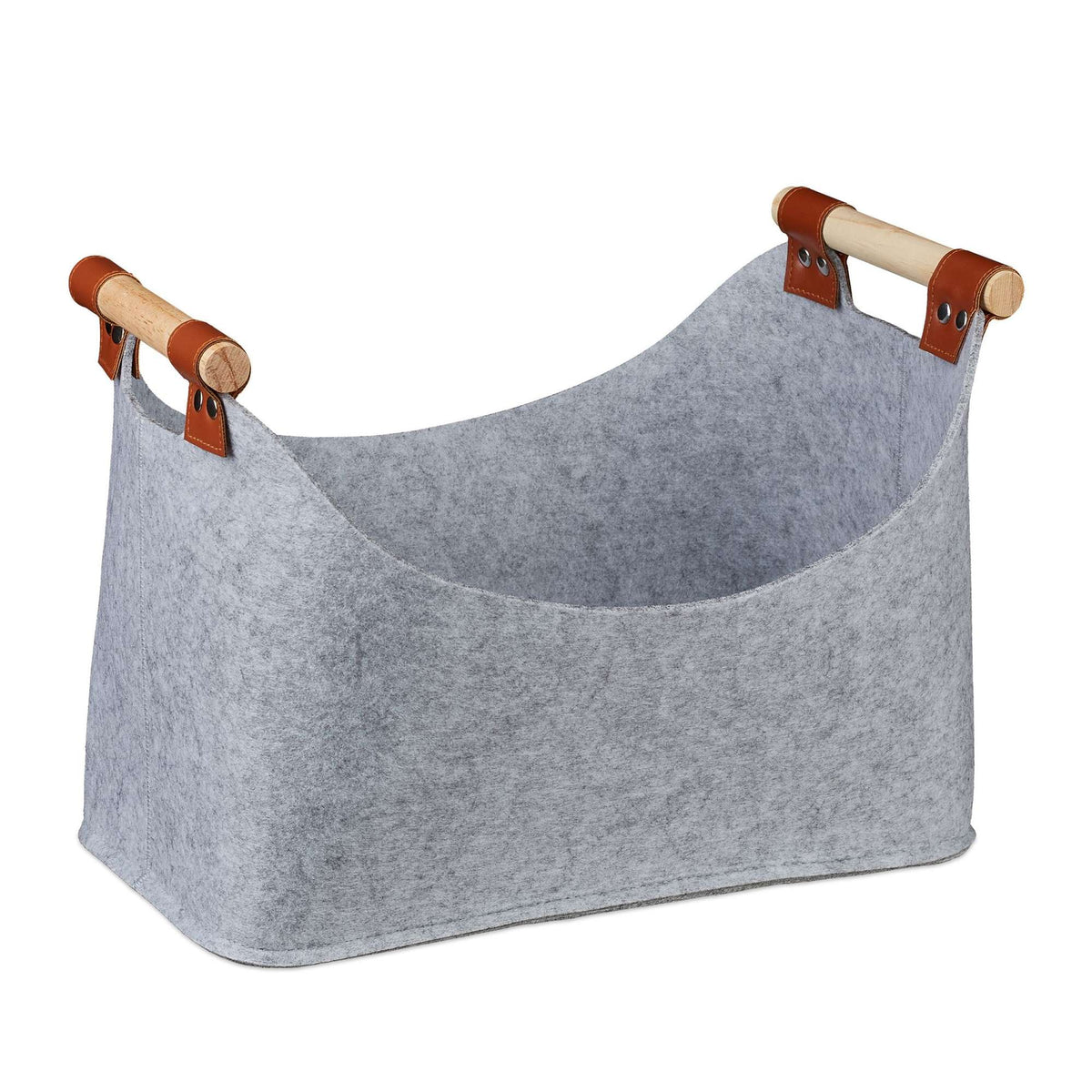 Felt bag with wooden handles
