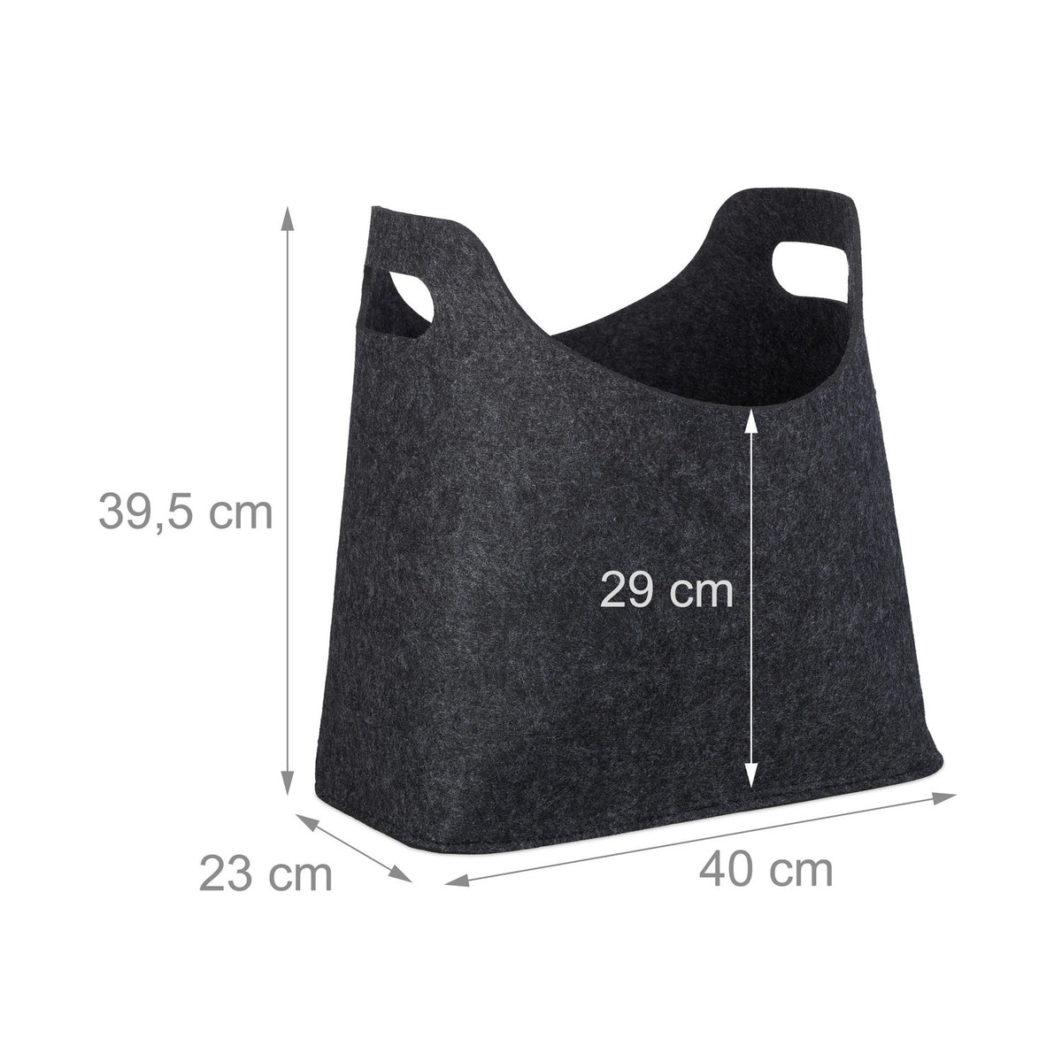 Felt basket with handle