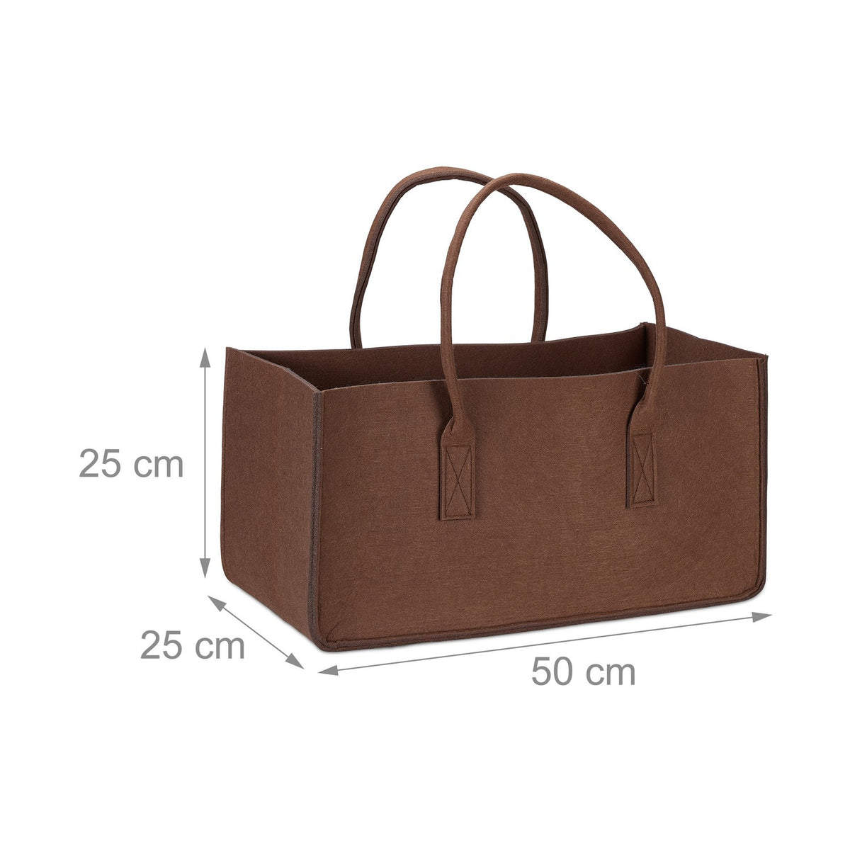 Felt basket with handle