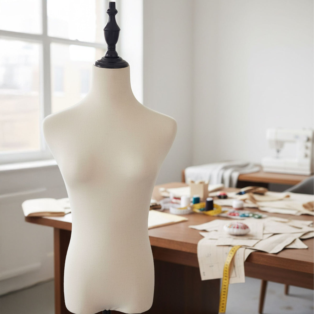 Female Dress Form, Adjustable, Velvet-Covered, Size 36/38