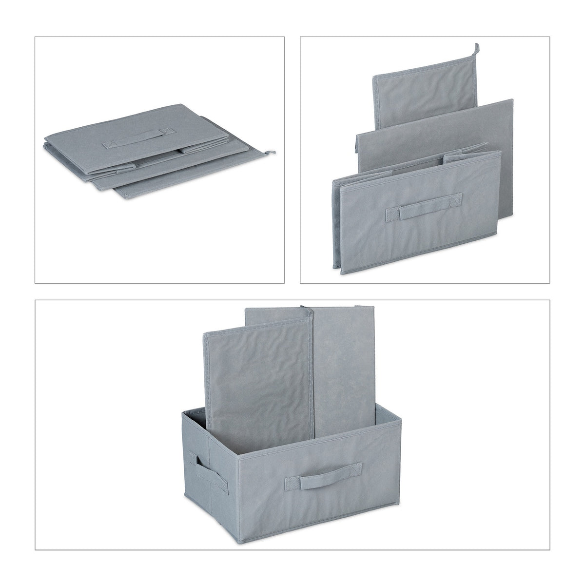 Fiber cloth storage box set of 2