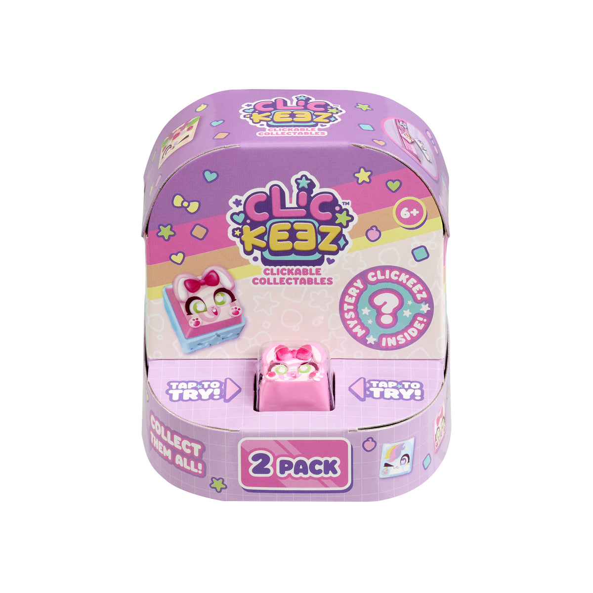 Fidget Keychain Twin Pack, Click & Regular