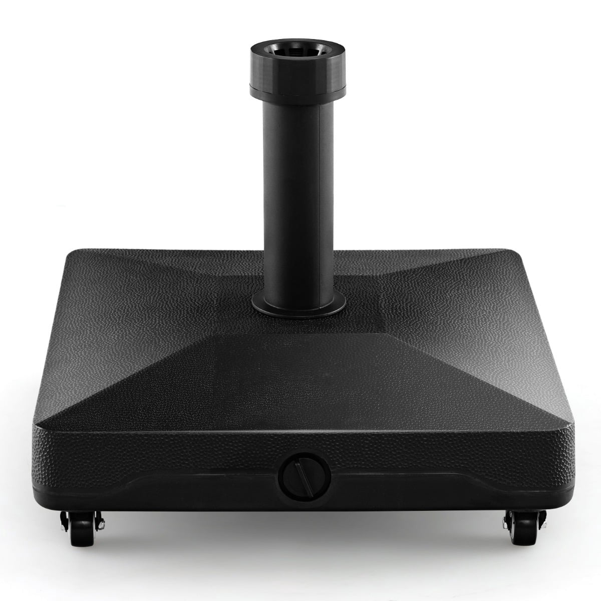 Fillable Umbrella Base with Wheels, 45x44x40 cm, Black