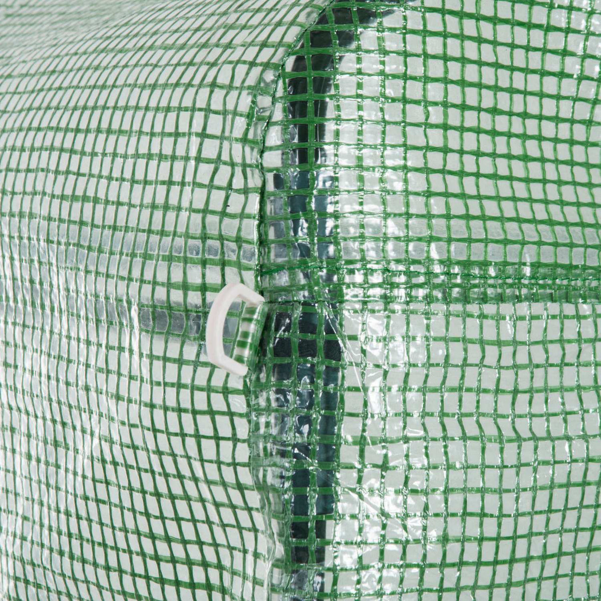 Film Greenhouse Polytunnel 4.5X3M Walk-In, 6 Windows, Frost Protection, Steel Tube, Dark Green
