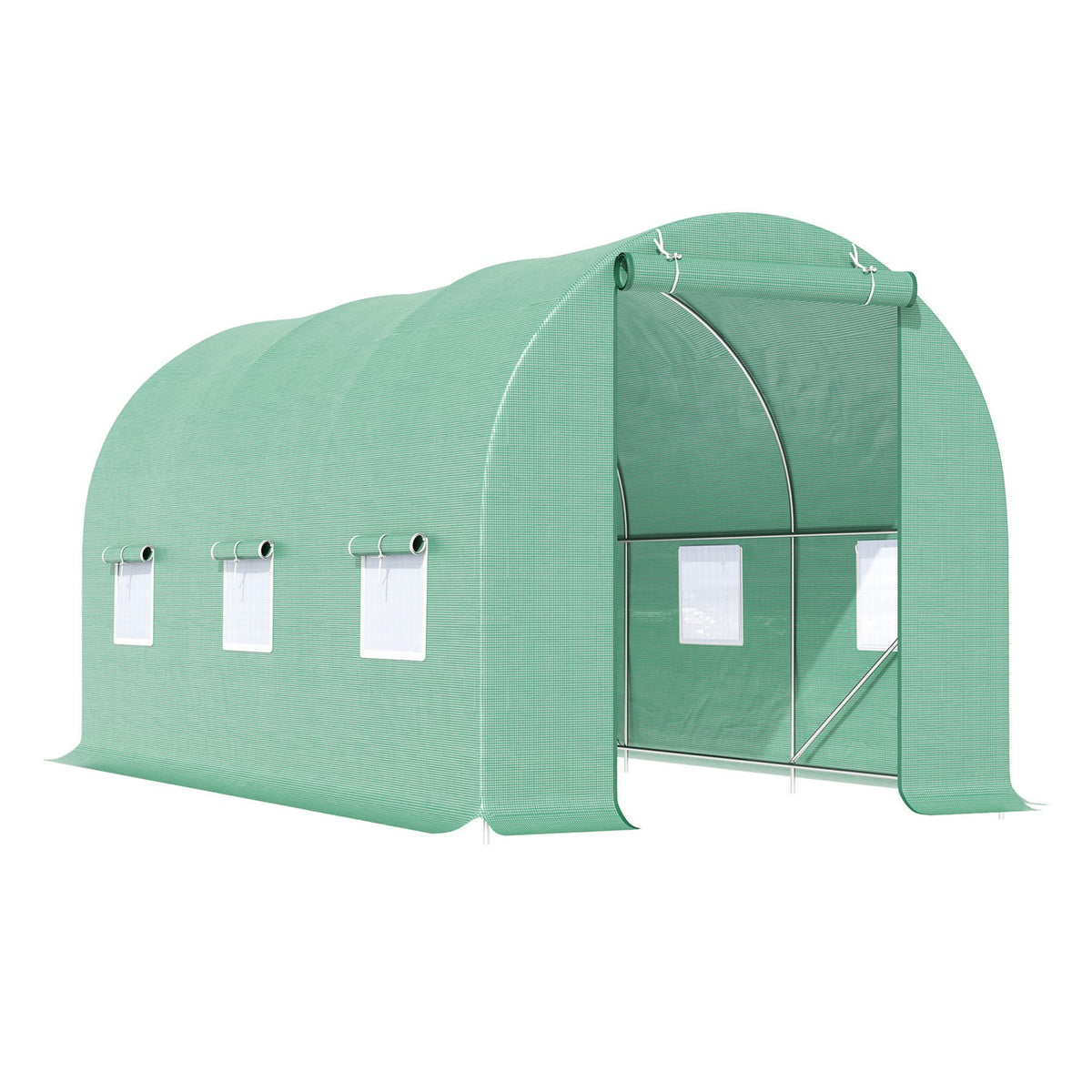 Film Greenhouse Tomato Greenhouse With Window, Greenhouse Film Tunnel, Green, 445X190X200Cm