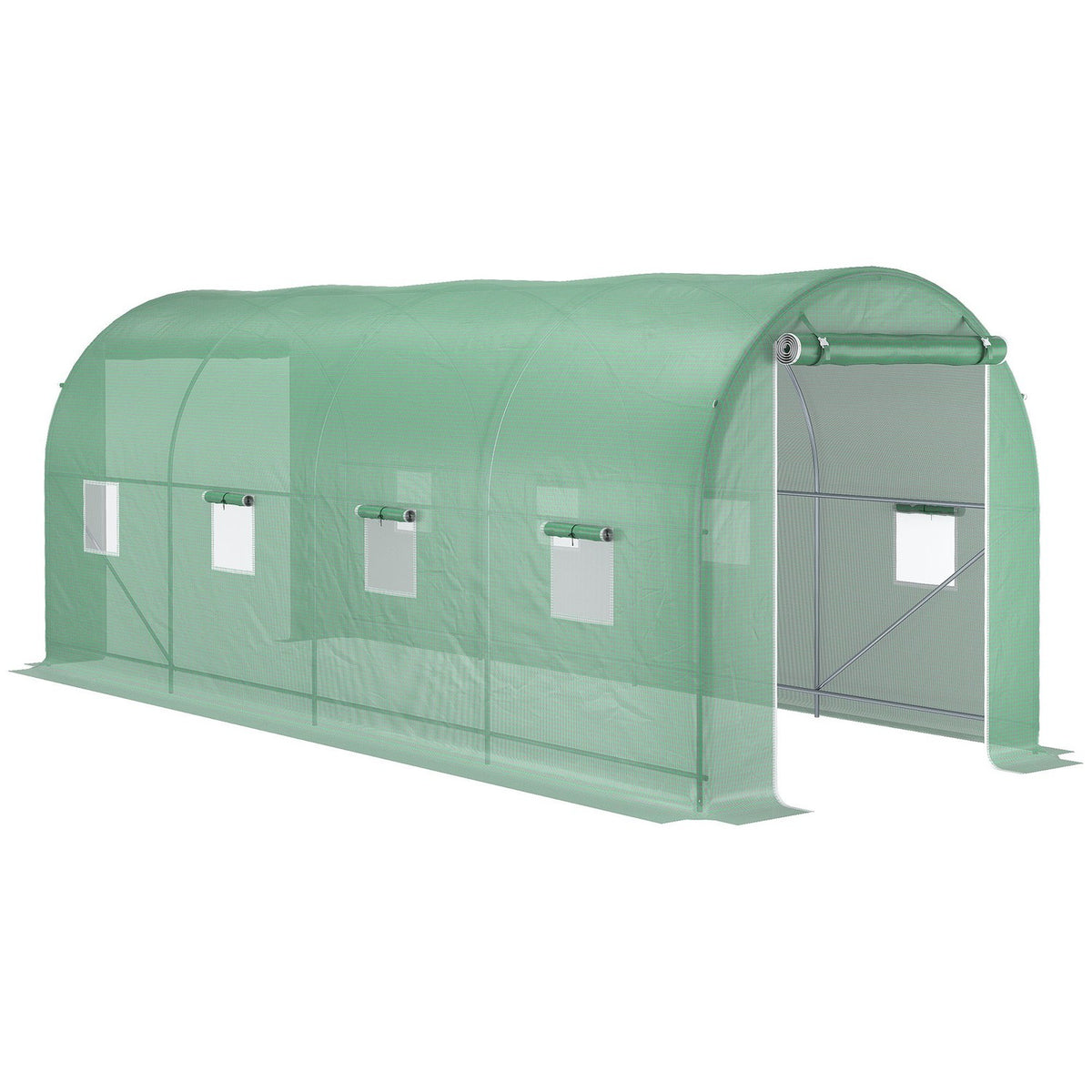 Film Greenhouse Tomato Greenhouse With Window, Polytunnel, Green, 500X200X210Cm
