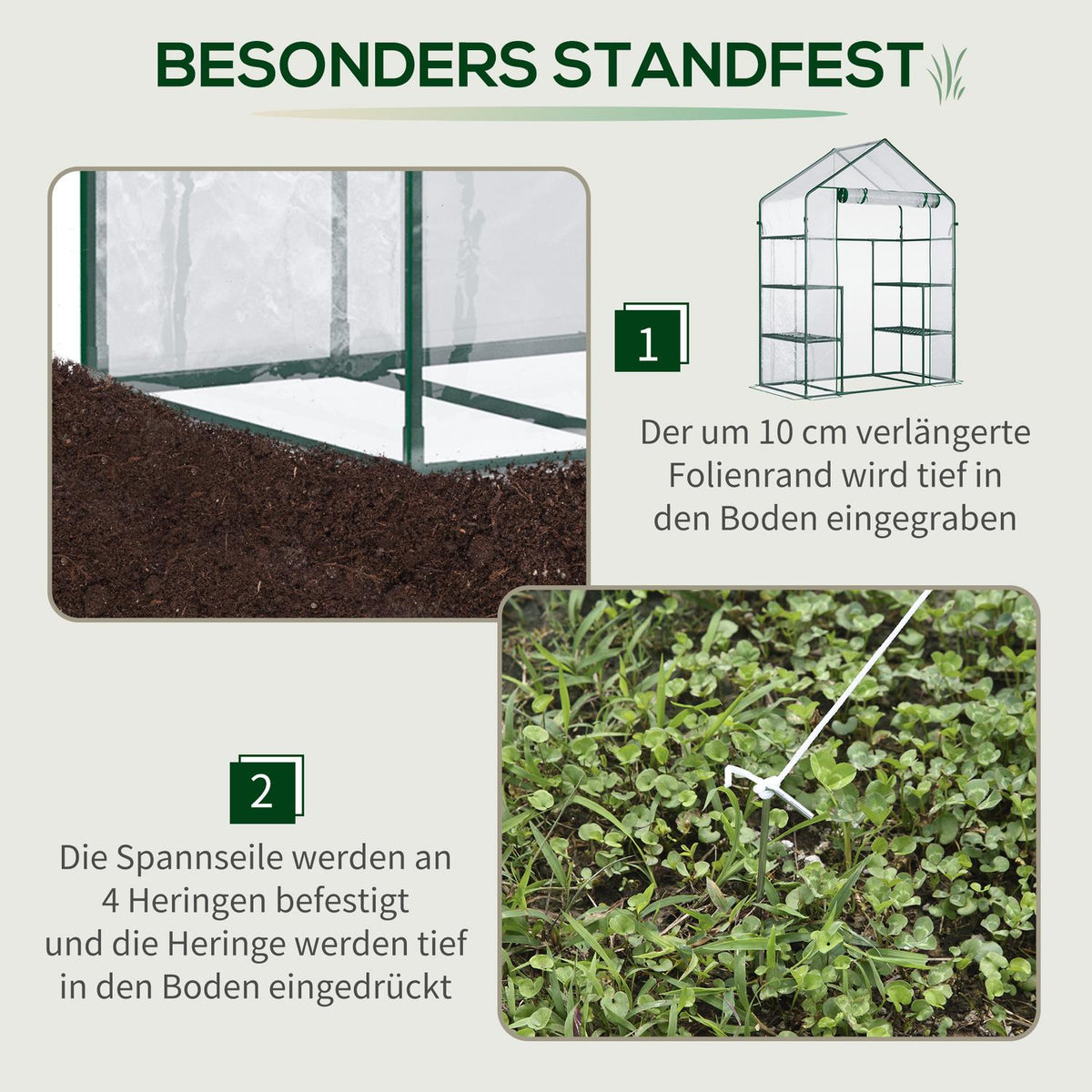 Film Greenhouse Walk-In Tomato Greenhouse With 6 Shelves, 142X73X195Cm, Transparent