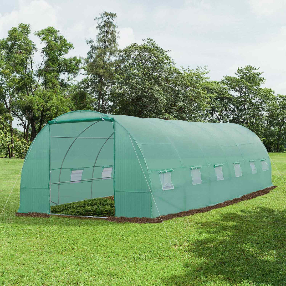 Film greenhouse tomato greenhouse greenhouse film tunnel 800x300x200cm with windows for optimal plant cultivation