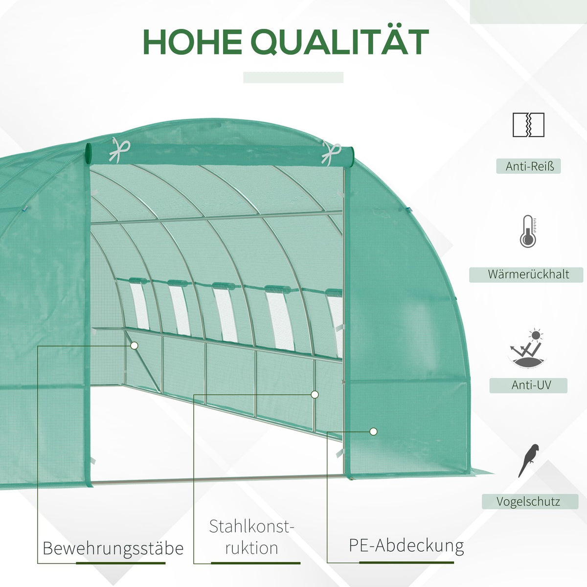 Film greenhouse tomato greenhouse greenhouse film tunnel 800x300x200cm with windows for optimal plant cultivation