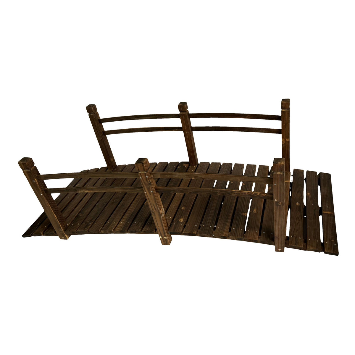 Fir Garden Bridge – Arched Wooden Pond Feature