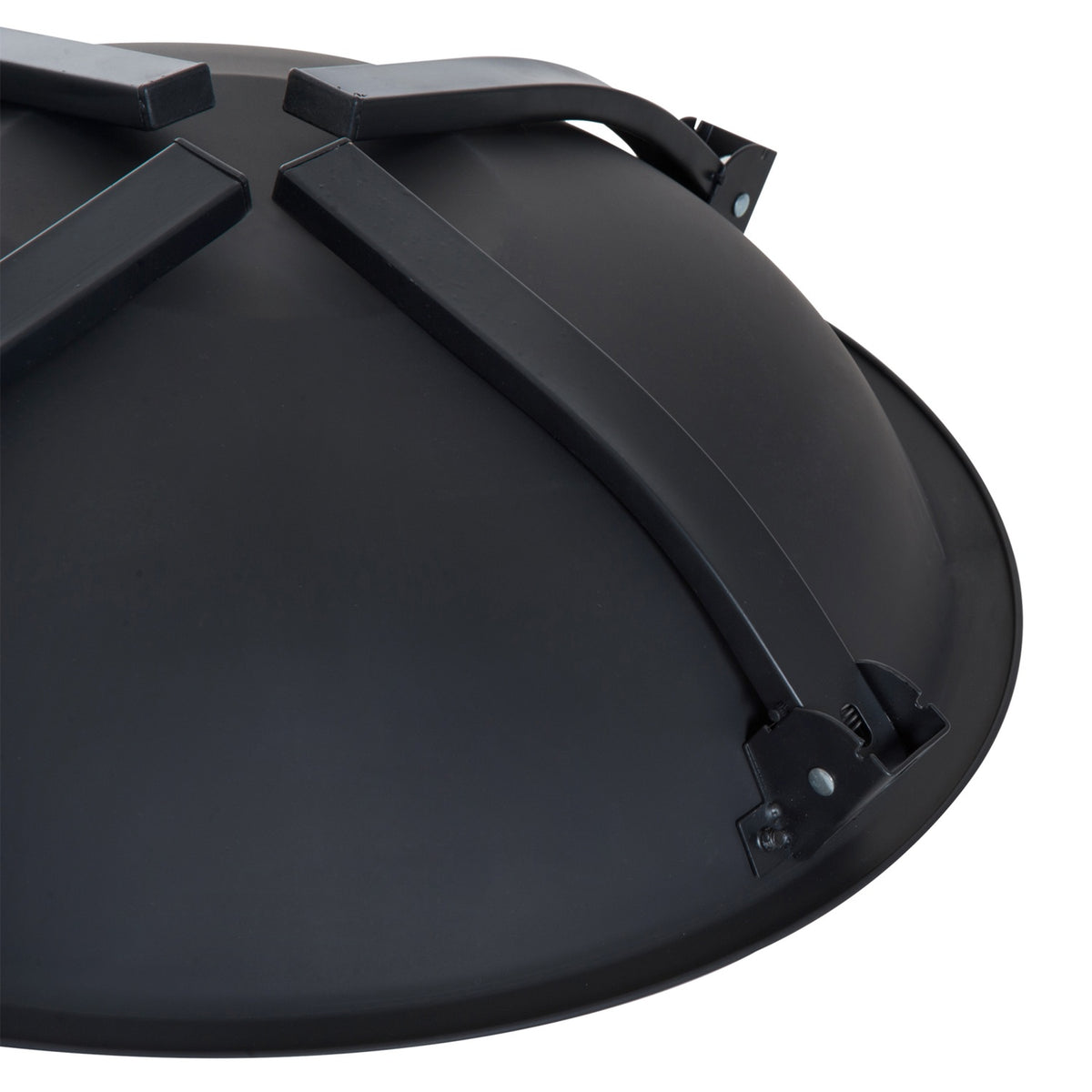Fire Bowl Fire Basket, Fire Pit With Spark Protection, Foldable, Garden, Black, 55Cm, 70.5X70.5X40Cm