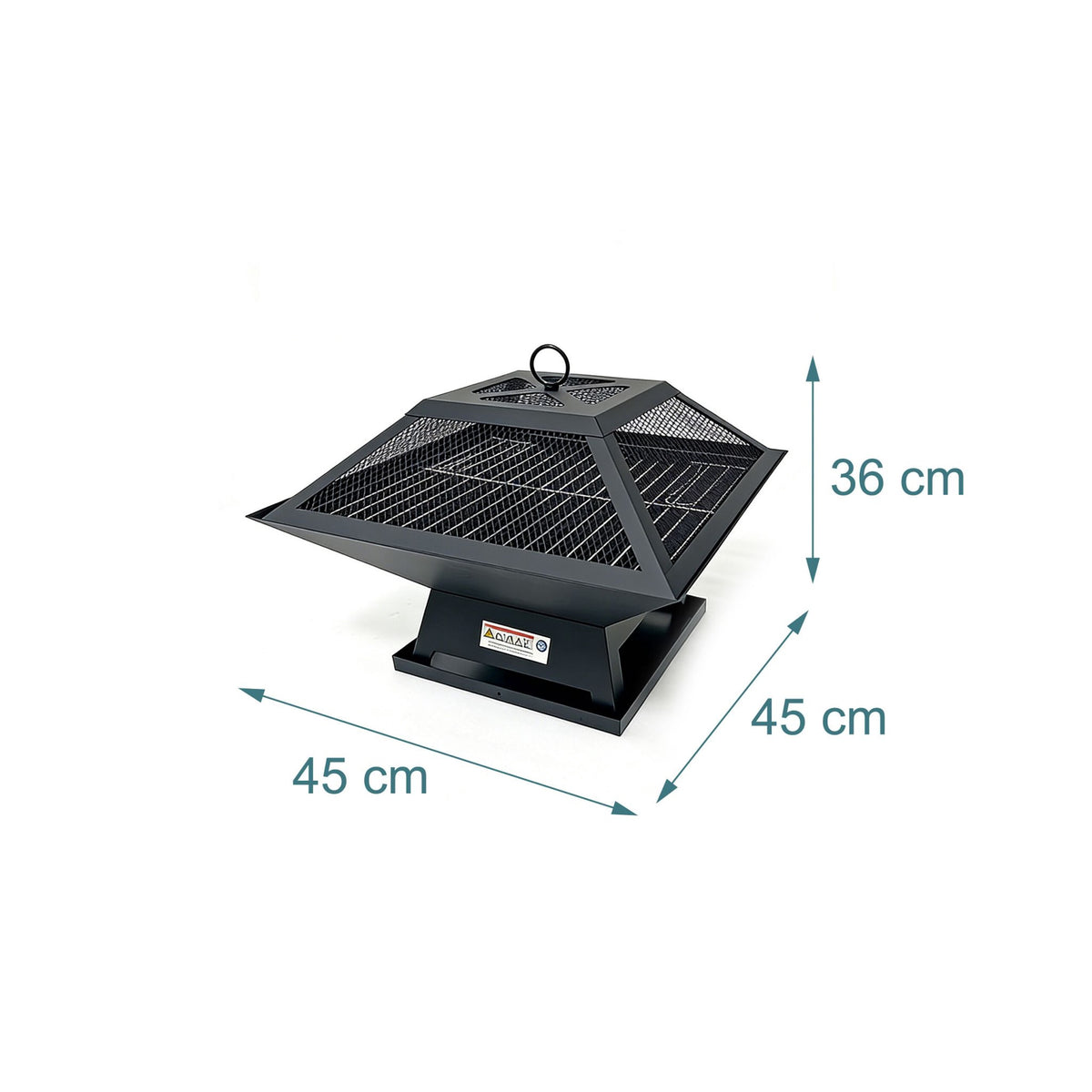 Fire Bowl with Spark Guard & Grill Grate