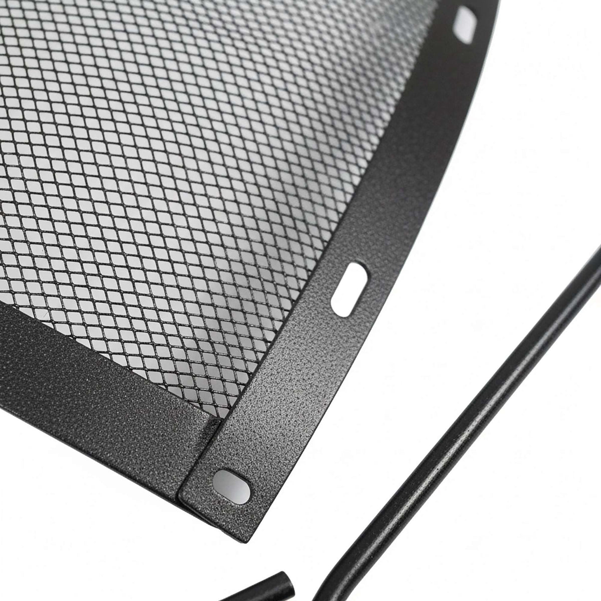 Fire Pit Spark Guard, Round Metal Mesh, Includes Poker