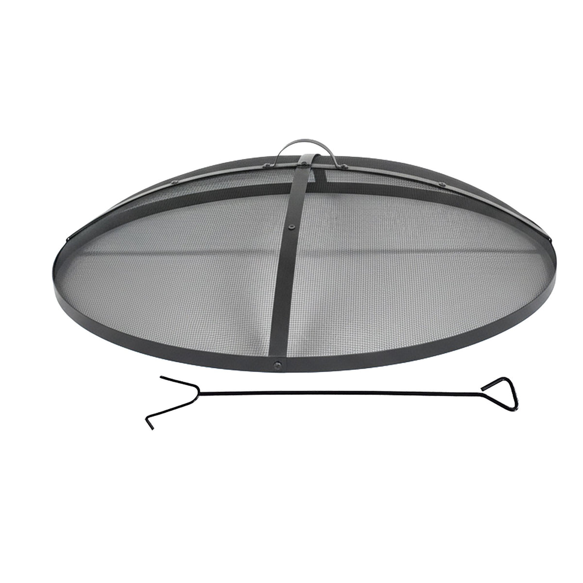 Fire Pit Spark Guard, Round Metal Mesh, Size 100 cm