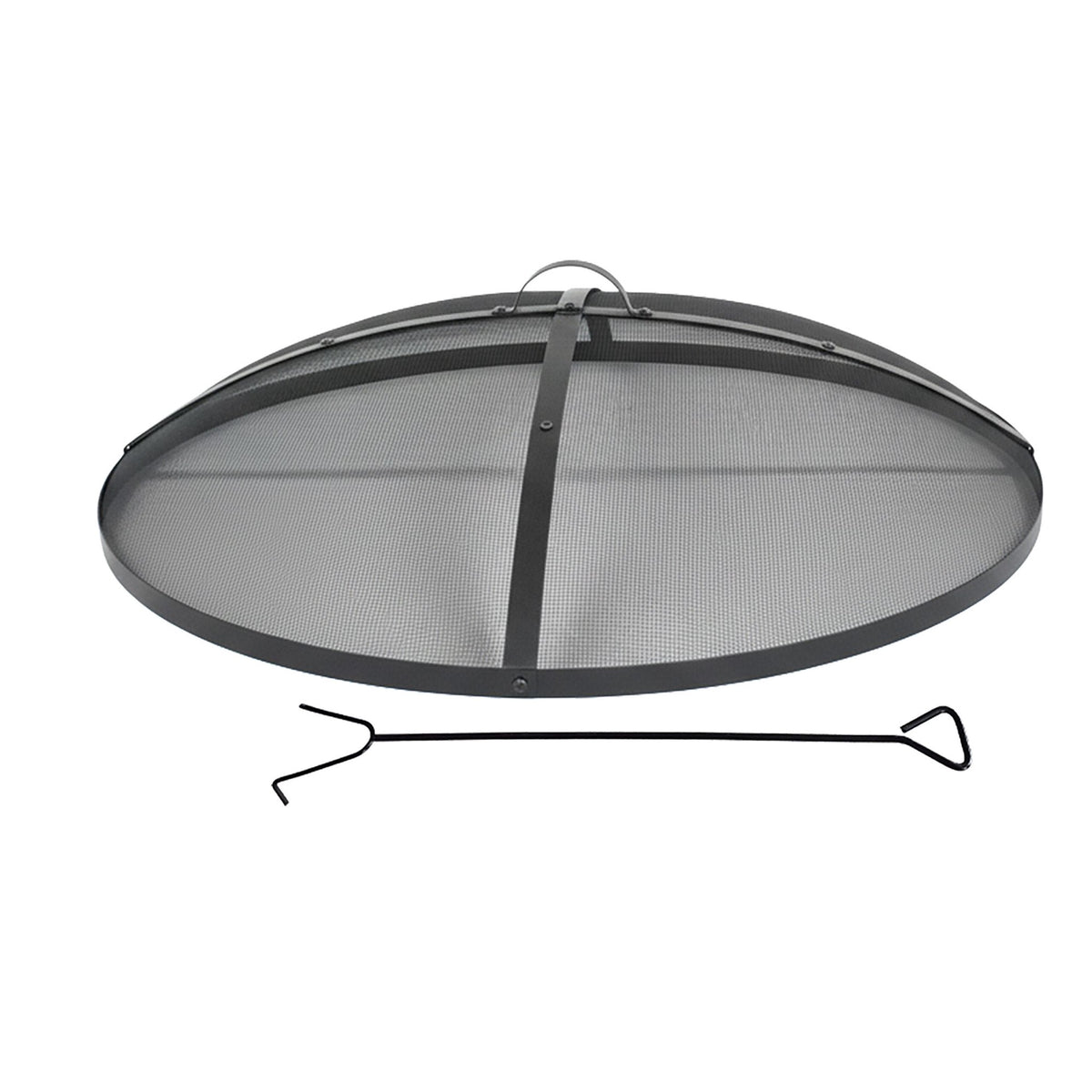 Fire Pit Spark Guard, Round Metal Mesh, Size 100 cm