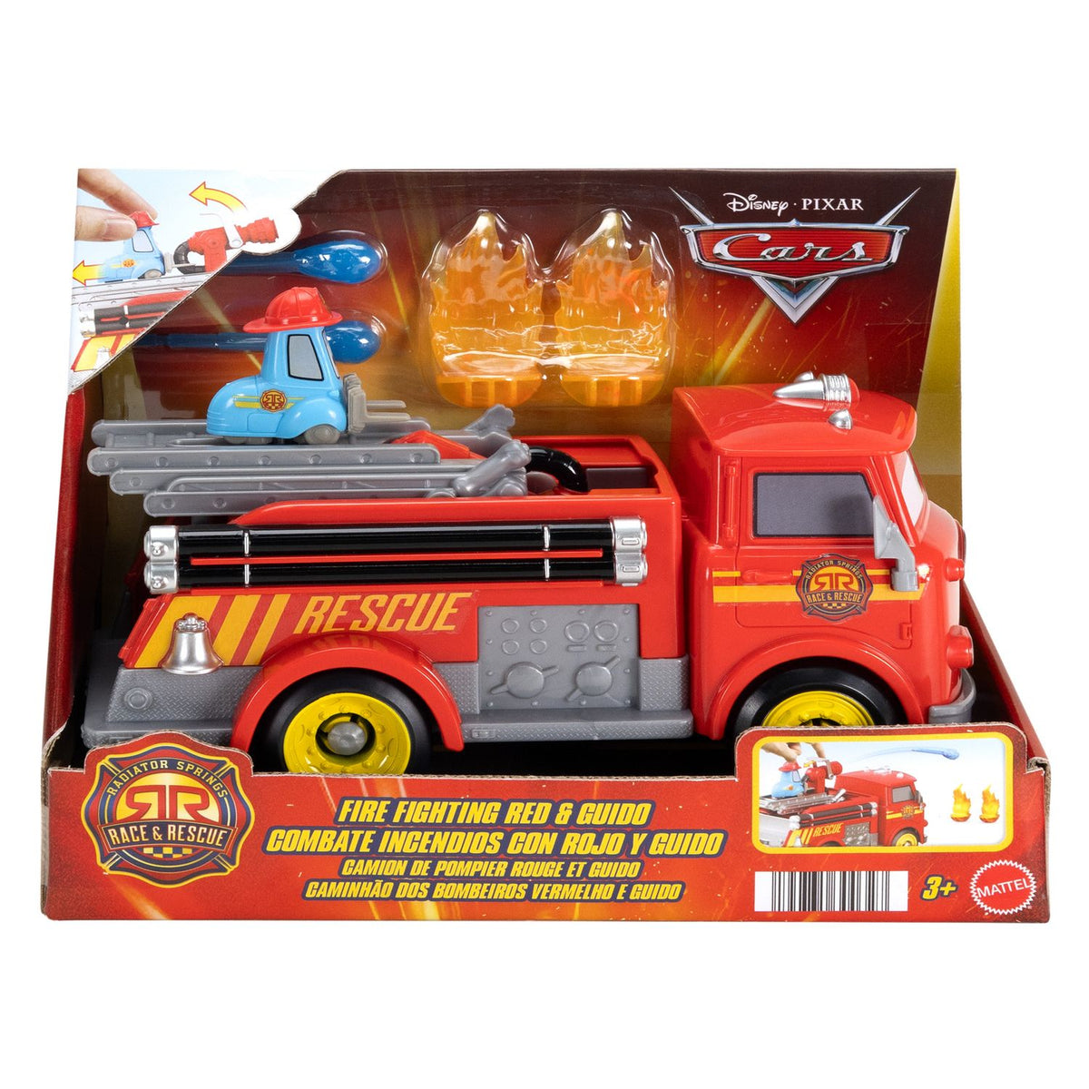 Fire Truck & Guido Playset with Water Cannons