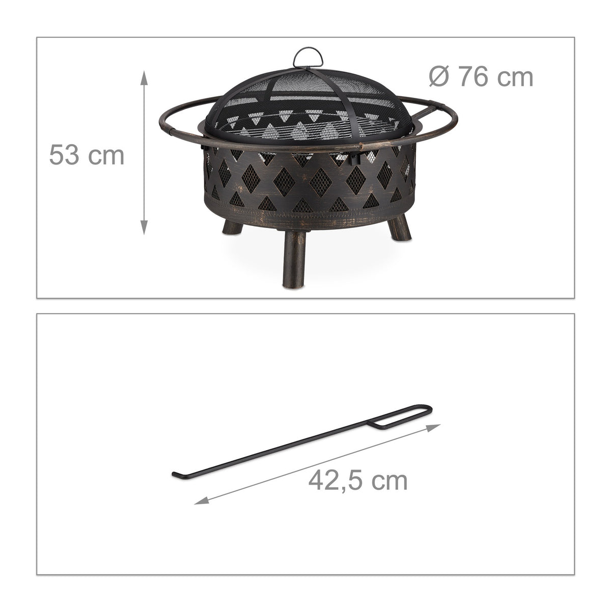Fire basket with accessories