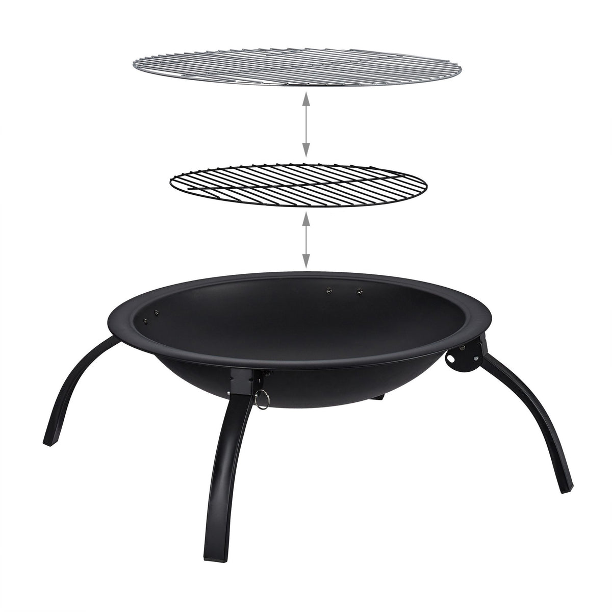 Fire bowl XL with grill accessories