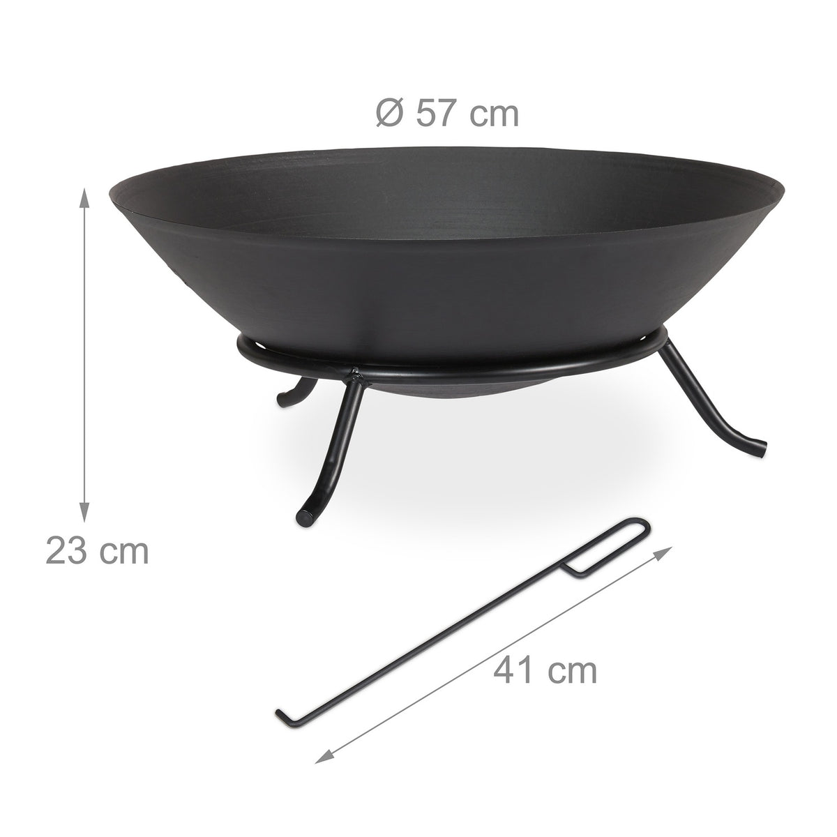 Fire bowl in cast iron