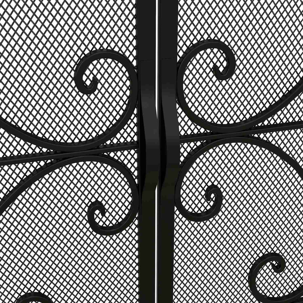 Fireplace Guard, Fireplace Gate with Magnetic Doors, Oven Guard, Spark Guard for Living Room, Steel, 105 x 80.5 cm, Black