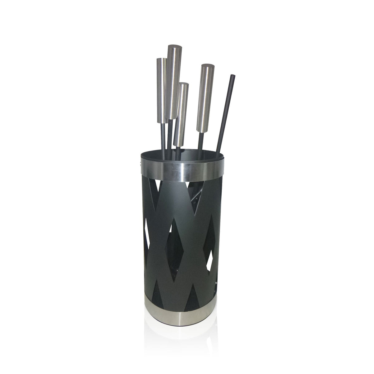 Fireplace Tool Set, 5-Piece Iron & Steel